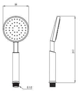 Aplomo Temisto sprchový set s vanovou baterií, černá
