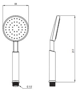 Aplomo Temisto sprchový set s baterií, černá