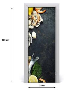 Fototapeta na dveře samolepící ovoce moře 75x205 cm