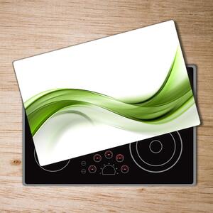 Kuchyňská deska velká skleněná Zelená vlna pl-ko-80x52-f-100125120