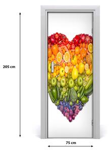 Fototapeta na dveře samolepící ovoce srdce 75x205 cm