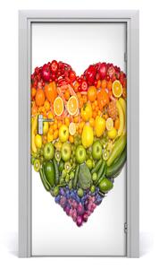 Fototapeta na dveře samolepící ovoce srdce 75x205 cm