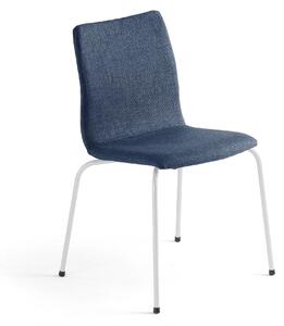 AJ Produkty Konferenční židle OTTAWA, modrý potah, bílá
