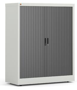 AJ Produkty Roletová skříň STUDIO, 1200x1000x420 mm, šedá, černé dveře