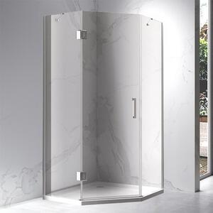 BPS-koupelny Pětiúhelníkový sprchový kout HYD-PK10B 90x90 chrom/transparent - bez vaničky