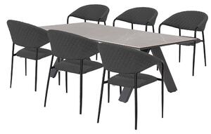Doppler NOVA MELIA LIKA-TEX® zahradní sedací souprava 6+1 antracit