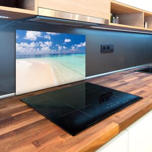 Kuchyňská deska skleněná Pláž na Maledivách pl-ko-80x52-f-104787561