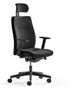 AJ Produkty Kancelářská židle CAMBRIDGE, černý textilní potah