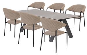 Doppler NOVA MELIA LIKA-TEX®mocca zahradní sedací souprava 6+1