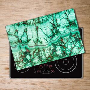Kuchyňská deska skleněná Malachitová textura pl-ko-80x52-f-105546470
