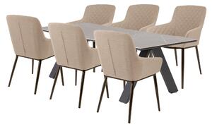 Doppler NOVA PARIS LIKA-TEX® zahradní sedací souprava 6+1 mocca