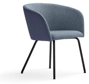 AJ Produkty Židle JOY, černá, tmavě modrá/modrošedá