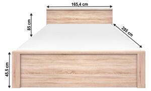 Levná manželská postel 160x200 cm bez roštu a matrace TK4009