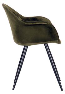 LABEL51 Zelená sametová jídelní židle Slifro
