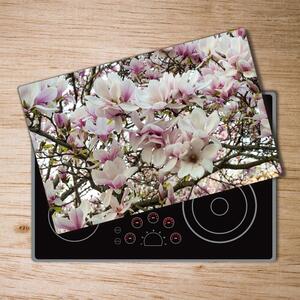 Deska na krájení skleněná Květy magnolie pl-ko-80x52-f-107287859