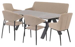 Doppler NOVA PARIS LIKA-TEX® zahradní sedací souprava 2+2+1+1 mocca