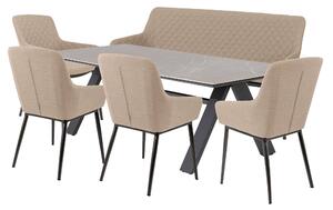 Doppler NOVA PARIS LIKA-TEX® zahradní sedací souprava 4+1 mocca