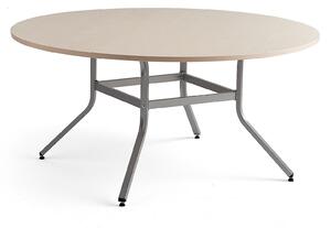AJ Produkty Stůl VARIOUS, Ø1600 mm, výška 740 mm, stříbrná, bříza