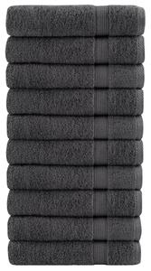 Prémiové ručníky SOLUND 10 ks antracitové 50x100 cm 600 g/m² 137158