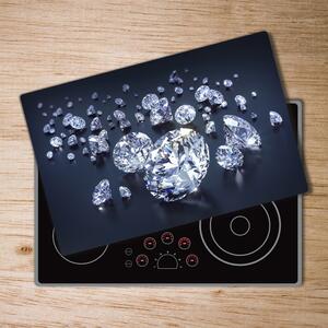 Kuchyňská deska velká skleněná Diamanty pl-ko-80x52-f-110906772