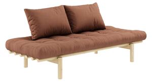 Hnědá Pohovka Pace Daybed Clear lacquered/Clay 77 × 200 × 75 cm KARUP DESIGN