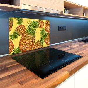 Kuchyňská deska velká skleněná Ananasy pl-ko-80x52-f-112911830