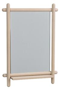 Bělené masivní dubové nástěnné zrcadlo Rowico Jordan, 74 cm