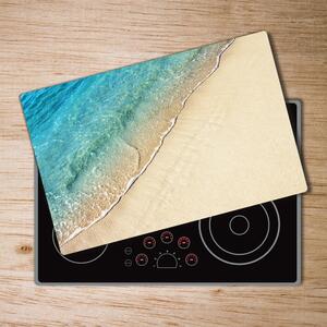 Kuchyňská deska skleněná Vlna na pláži pl-ko-80x52-f-115691899
