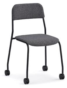 AJ Produkty Židle ATTEND, s kolečky, černá, antracitová