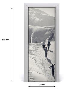 Fototapeta na dveře lidé lyžaře 75x205 cm