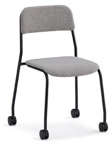 AJ Produkty Židle ATTEND, s kolečky, černá, béžová
