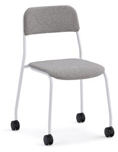 AJ Produkty Židle ATTEND, s kolečky, bílá, béžová