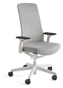 AJ Produkty Kancelářská židle BELMONT, bílá, světle šedá