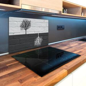 Kuchyňská deska skleněná Stromy na zdi pl-ko-80x52-f-117821406