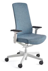 AJ Produkty Kancelářská židle BELMONT, bílá, tyrkysová