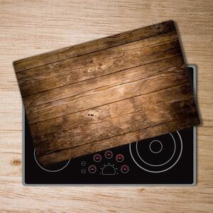Kuchyňská deska velká skleněná Dřevěné pozadí pl-ko-80x52-f-121712969