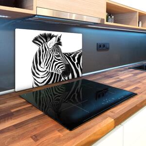 Kuchyňská deska skleněná Zebra na sněhu pl-ko-80x52-f-121577688