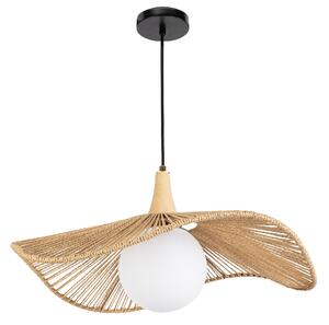 Toolight Natural, závěsné stropní svítidlo 50cm, 1xE27, APP1932-1CP, přírodní hnědá-černá, OSW-66069