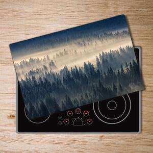 Kuchyňská deska skleněná Mlha nad lesem pl-ko-80x52-f-134224571