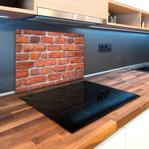 Kuchyňská deska velká skleněná Zděná zeď pl-ko-80x52-f-133312670
