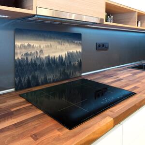 Kuchyňská deska skleněná Mlha nad lesem pl-ko-80x52-f-134224571