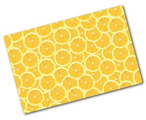 Kuchyňská deska velká skleněná Plátky citronu pl-ko-80x52-f-138709638