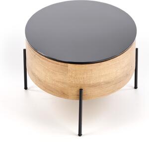 Konferenční stolek ZEN - černý/dub zlatý