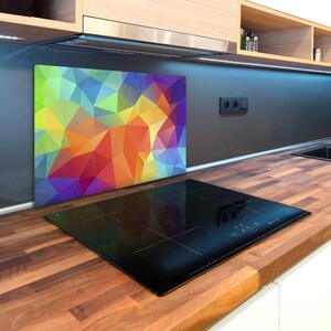 Kuchyňská deska velká skleněná Geometrické pozadí pl-ko-80x52-f-142603862