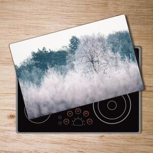 Kuchyňská deska velká skleněná Strom zima pl-ko-80x52-f-142936706