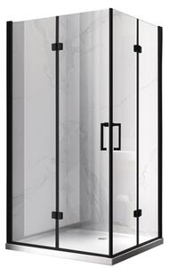 BPS-koupelny Obdélníkový sprchový kout HYD-OK12D 120x80 černá/transparent - bez vaničky