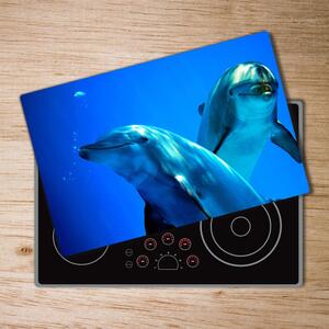 Kuchyňská deska skleněná Dva delfíni pl-ko-80x52-f-16277956