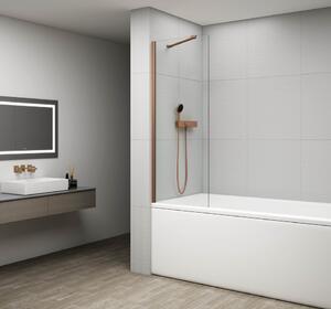 Polysan Polysan, FISA vanová zástěna 600x1500mm, měď mat, čiré sklo, FS1062-PG