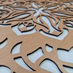 Dřevo života | Dřevěná mandala na zeď OTEVŘENÁ MOUDROST | Barva: Bílá | Rozměry Ø: 60