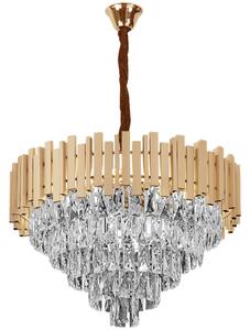 Toolight Závěsné LED osvětlení Crystal Modern D6 G053-CP 80CM zlaté